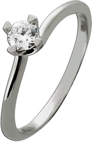 Ch.Abramowicz Verlobungsring Platin 950 Solitär Brillant 0.25ct TW VSI 18