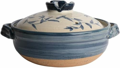 Olla Caliente de cerámica Japonesa, Olla de Barro, cazuela Redonda, Olla sopera Resistente al Calor, Olla de cocción Lenta Saludable para guisar arroz.