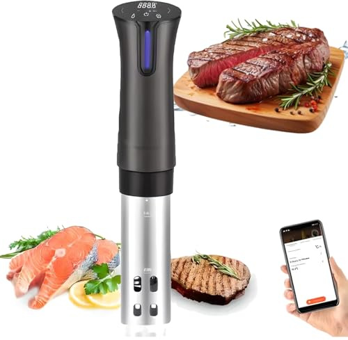 Sous Vide Cooker Kit, 1100W Fast-Heating Machine with LED Touch Screen & Timer, Ultra-Quiet Design for Tender and Juicy Meals