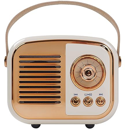 Retro Bluetooth Speaker, Vintage Wireless Portable Mini Radio for Room Decor, Kitchen, Desk, Bedroom, Office - Supports TWS Pairing