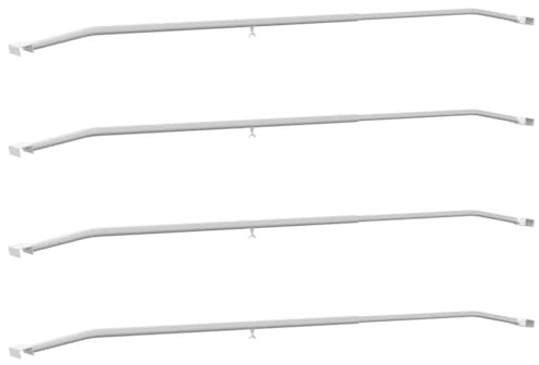 Genérico Adatto per Supporto per Telo Piatto 4 PCS Argento 130-210 cm,Argento,3.5kg,42020524