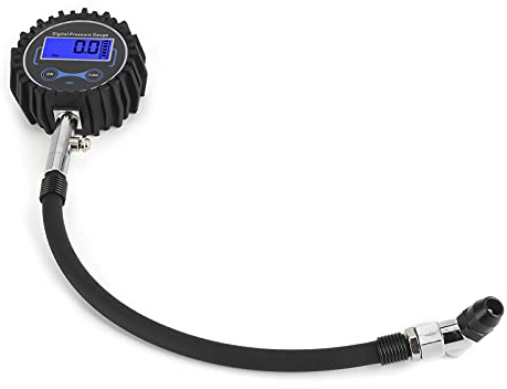 OEBUAFI Misuratore di Pressione dei Pneumatici Antiurto LCD Digitale 200PSI per Auto e Moto