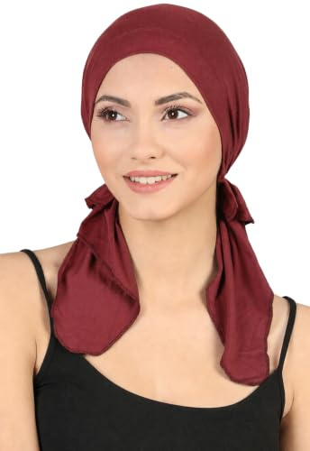 Deresina vorgebundenes Chemo-Bandana für Frauen – Weicher Bambusturban & Kopftuch bei Haarausfall & Alopezie – Atmungsaktive Kopfbedeckung