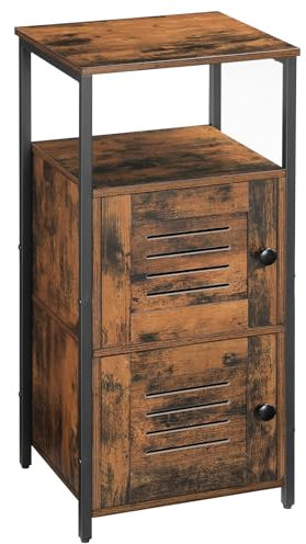 HOOBRO Badezimmerschrank, Beistellschrank, Badschrank, Nachttisch, Kommode Schrank, Sideboard mit offenen Ablagen für Wohnzimmer, Schlafzimmer, Flur, EBF13CW01G1