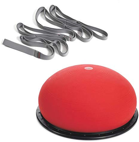 Jumper rot Balance Ball, im Set mit Original Flexvit Multi Fitnessband