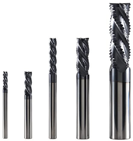 1pc Frese per sgrossatura in metallo duro integrale 4 punte per fresa CNC per eliche fresa per sgrossatura di metalli 50 hrc da 6 mm a 20 mm,D6.0 * 25 * 75