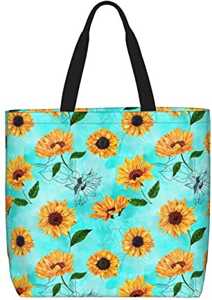 FJAUOQ Canvas-Tragetasche mit Sternen im Himmel für Damen, wiederverwendbare Einkaufstüten mit Taschen, Reise-Tragetaschen für Geschäftsreisen, Einkaufen