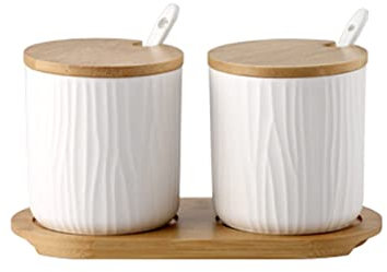Sucrier, récipients à épices, sucrier de style européen avec couvercle, pot à sucre en céramique, accessoires de café antidérapants, verseur à sucre de couleur unie, rangement de cuisine-gris vert-300