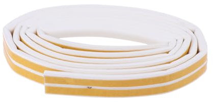 Homoyoyo 2rollen Selbstklebendes Tür Fensterdichtungsband Weiß-gelb Wind Schallschluckend Flexible Holzrahmen Abdichtung Einfache Installation Staubresistent