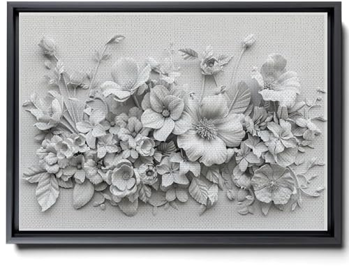 3D Art Prints, 3D Wall Art Decor, Pen and Ink Memorable Month Floral, Handmade Personalize Birth Flower Anniversary Wedding Gift Mothers Day Tattoo Sketch State Flower, Decor Canvas,Art