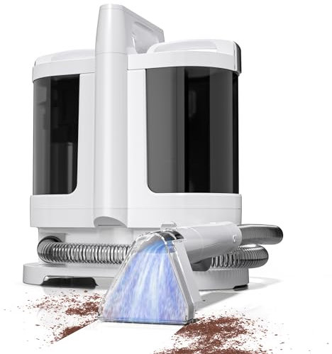 Limpiador de alfombras, tapicería y alfombras, limpiador de manchas para alfombras, escaleras, tapicería, coche y sofá, potente motor de 450W