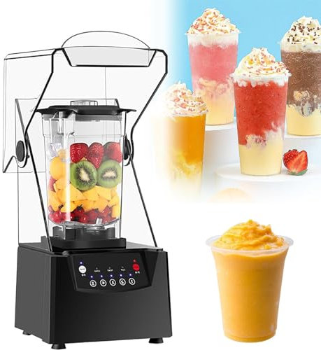 Licuadora Inteligente 2200w 2l Batidora para Batidos Máquina para Hacer Helados Máquina para Batidos Insonorizada con Función de Hielo Picado/Batidos para Familias y Fiestas