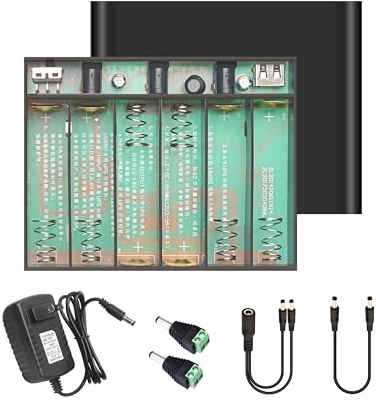Mini UPS Batería de respaldo con batería de litio reemplazable, salida CC 5V/9V/12V 4A para router/módem/luces LED/electrónica, fuente de alimentación ininterrumpida portátil para oficina en casa