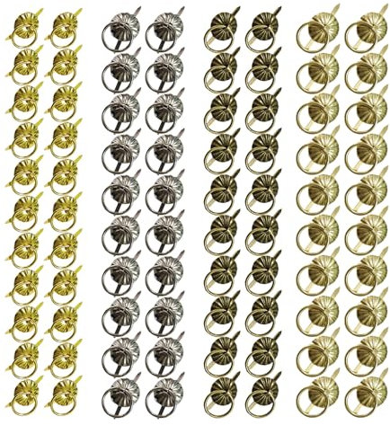 Packung Von 80 Kleinen Metallknöpfen Exquisite Metallknöpfe Schmuckkastenknöpfe Set Für Schubladen Und Schränke Für Heimprojekte