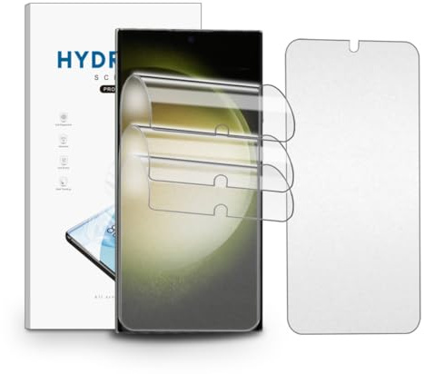 nvskvd Hydrogel Folie Matt für Samsung Galaxy S23 Ultra, 3 Stück Entspiegelte TPU Schutzfolie Flexible Displayschutzfolie Display Blendschutz, Anti-Fingerabdruck