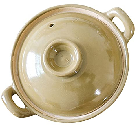 Holibanna Cocotte En Terre Cuite Traditionnelle Manche Unique 500ml En Argile Naturelle Antiadhésive Casserole Cuisine Maison Pour Mijoté Familial