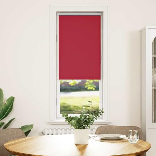 Verdunkelungsrollo, Rot, 55 x 175 cm, Stoffbreite 50,7 cm, Polyester