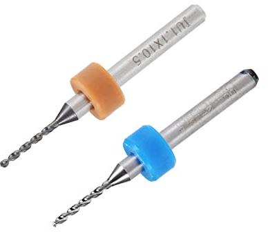 QUARKZMAN 10 Stück PCB Bohrer Micro Bohrer Set Metall 1,1 mm und 1,2 mm | Micro Spiralbohrer, Spiralbohrer Metallbohrer Satz, Wolframstahl, für Leiterplatten Schmuck Stanzen Gravur