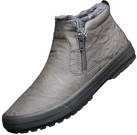 Zapatos de invierno para hombre impermeables con cremallera, zapatos de lluvia para hombre, impermeables, sin cordones, botas de trabajo, botas de nieve, botas de senderismo, antideslizantes, pies