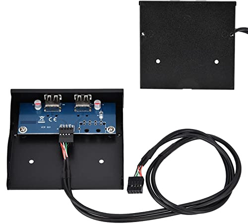 Acouto 3,5 Tum USB2.0 2 Port -pin Konserverad Koppartråd Floppy Drive Front Panel Desk Host Top Interface Front 3,5 Tum Floppy Drive Panelfront Panel DriveUSB 2.0