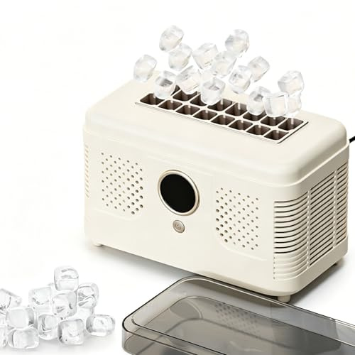 Macchina for il ghiaccio portatile da appoggio da 150 W, mini macchina for il ghiaccio da appoggio con cavo for auto 12V, 12/16 cubetti di ghiaccio in 15-20 minuti, piccola(White,16 cubes)
