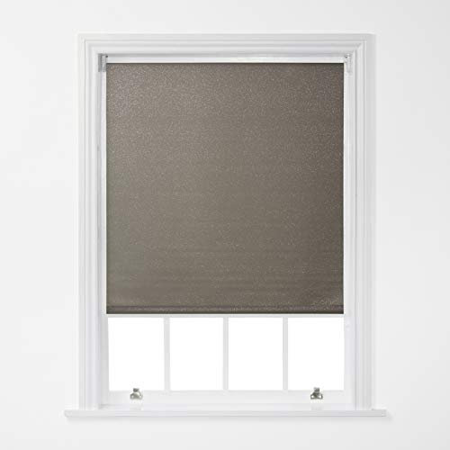 A.Unique Stylish Home Trimmable Glitter Sparkly Roller Window Blind in a Variety of Colours and Sizes - 2FT - Grey - 60cm (W) x 170cm (L) | 23.6 (W) x 66.9 (L)