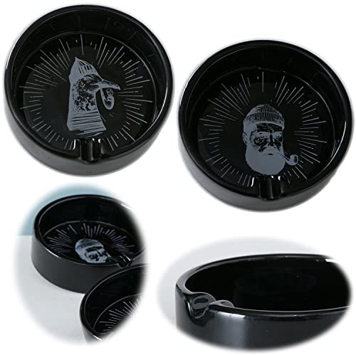 LS-LebenStil Dolomit Keramik Aschenbecher Möve 11x4cm Maritim Ashtray Küste Meer Hafen Nordsee lustig Garten Balkon draußen Outdoor Geschenk für Zigaretten Zigarren und Pfeifen