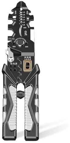 Doxiuyo 1 Pezzo 25-In-1 Pinze per Spogliare Cavi Elettrici Multifunzione Come Mostrato 8 Pollici Pinze Elettriche Multifunzionali per Elettricisti