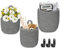YTOPRO 3er Set Grau Regalkörbe Hängend Wandkorb Shopper Tragetasche Wand Hängekorb Basket Küche handgewebt Baumwollseil Pflanzkorb Dekorativer