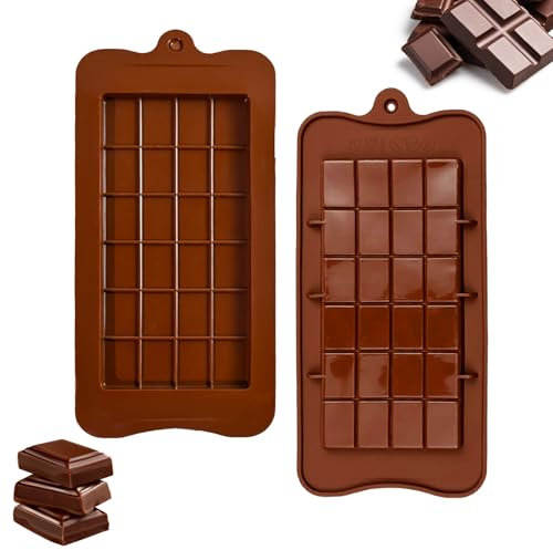 2 Stück Tiefe Schokoladenform Silikon für Schokoladenform Dubai Schokolade Form Dubai Schokolade Selber Machen für Silikonform Schokoladenform Silikon Dubai Schokolade Kaufen,Schokoladen Form Mold