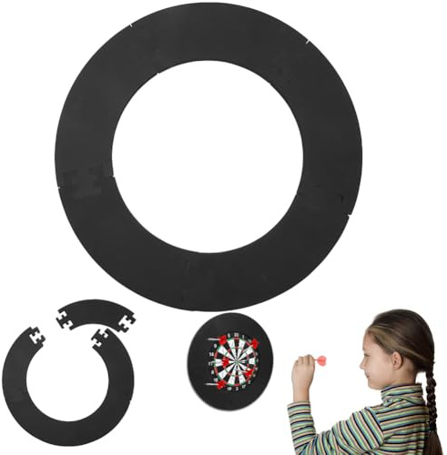 Tutamaz Dart Catchring Surround,Zielscheiben-Einfassung,Dart wandschutz Dartscheibe Schutzring für die Wandschutz Backboard Protection, Einfach EIN zu packen und mit zu nehmen (Schwarz)