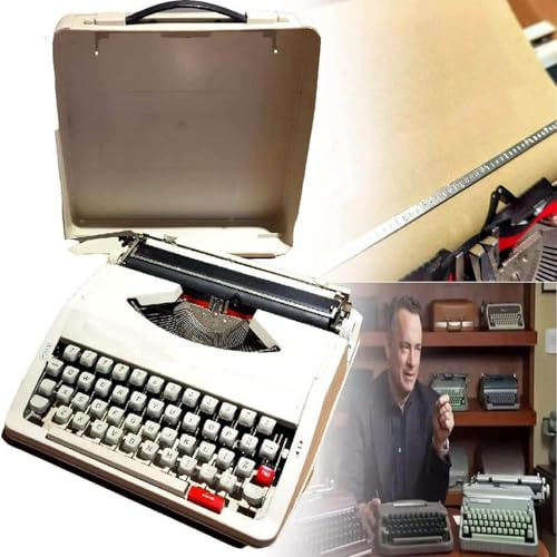 Dyqyym traditionell manuell skrivmaskin, retro klassisk för författare, snygg ordprocessor (A)