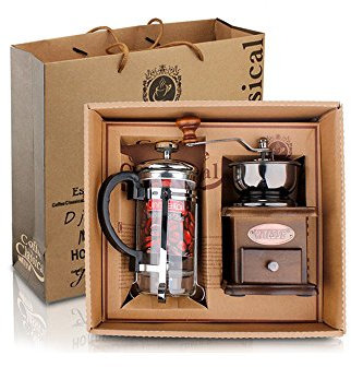 Ensemble de moulins à café manuels Moulin en céramique à manivelle portable Bois et métal