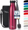Milu Thermoflasche 350ml 500ml 750ml 1L 1,5L Isolierte Edelstahl Trinkflasche Thermoskanne Auslaufsichere Isolierflasche doppelwandig für heiße und kalte Getränke, Kohlensäure geeignet (Berry, 500ml)