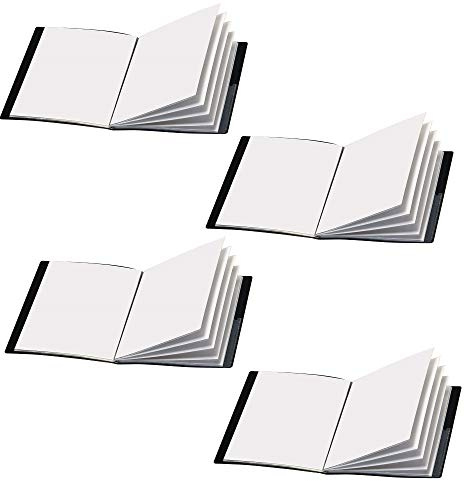 Cardinal Custom ShowFile Presentation Book, 12 Pockets, Holds 24 Letter-Size Sheets, Customizable Cover, Black (50132CB), 4 Pack