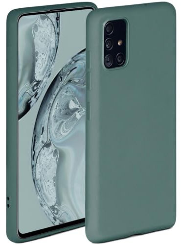 ONEFLOW Soft Case für Samsung Galaxy A51 Hülle aus Silikon mit Kameraschutz, Silikonhülle mit erhöhtem Schutz fürs Display, Backcover Schutzhülle, weiche Handyhülle, Petrol