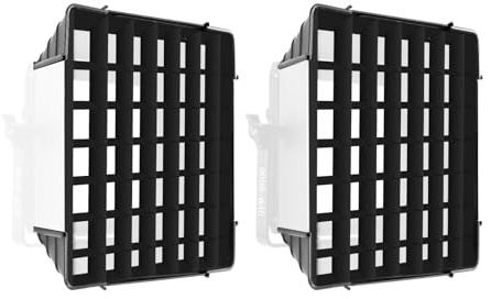 GVM Great Video Maker – Lot de 2 diffuseurs Pliables avec Grille en Forme de Ruche pour lumière LED RVB 800D/560AS/480LS, Convient pour l'éclairage de Studio, la Photographie de Portrait, l'éclairage