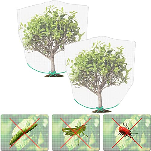 2 Stücke Pflanzenschutznetz, Schutznetz Pflanzen für Schädlinge, 1.5 * 1m, Werden Verwendet, DASS Insekten und Vögel Gartenpflanzen Schädigen und Gemüsefelder Schützen(Weiß)