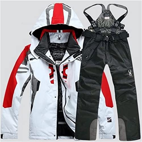 Herren Skibekleidung Anzug Warme Skibekleidung Jacke Und Hose Winddichte Wasserdichte Jacke Ski Snowboardhose Outdoor Warme Kleidung,A,L