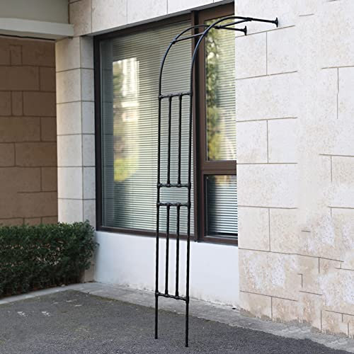 Gartenbogen Torbogen Halbbogen Rosenbogen Rosen Garten Pergola Halbrund Metall Wandmontage Rankhilfe Rankgitter Spalier Rosengestell Kletterer Rosenhilfe für Kletterpflanzen,Gartendekoration,Blumen