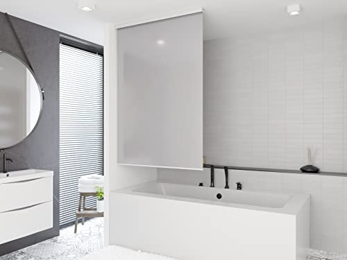 probath HALB Kassetten DUSCHROLLO Modell Uni HELLGRAU 7 Breiten ZUR Wahl (140x240 cm)