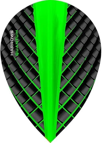 THOR-SPORTS Harrows Quantum Flights Slim/Pear/Kite/Standard in diversen Farben (Pear 1 Set, Grün)