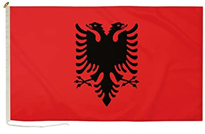 DuraFlag Albanien-Flagge, klein, 50,8 x 30,5 cm