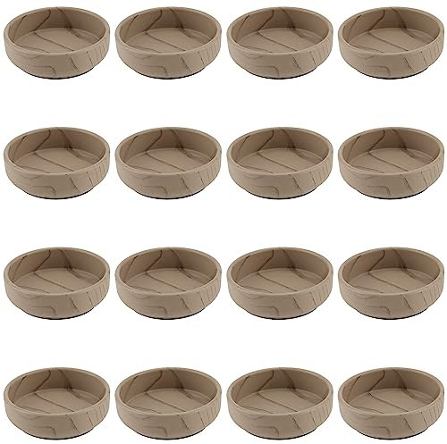 FUNSUEI 16 PCS 6cm Rubber Base Castor Cups, Protector for Floor & Furniture Cups for Wooden Floors, Round Furniture Castor Cups Sofa Feet Cups for Chair, Sofa, Table, Bed