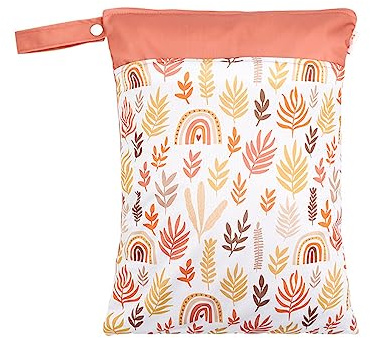 Daysskk 1 stück Windeltasche Wetbag Kindergarten Mädchen Nassbeutel Wasserdicht mit Reißverschluss Wäschebeutel für Kita Schwimmen Reisen 30 * 40 cm