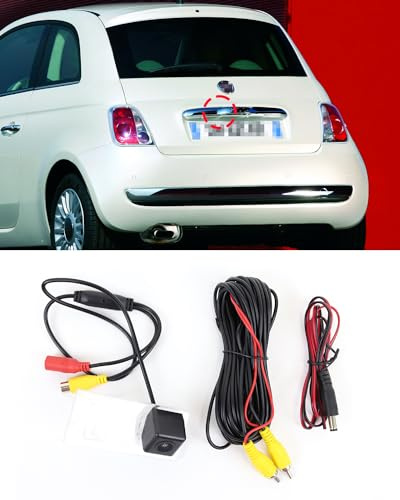LALAIJDOU Telecamera per auto ad alta risoluzione, telecamera di retromarcia con luce targa a colori per Fiat 500L