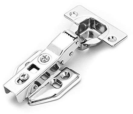 SBTRKT 4 Stück Türscharnier, Edelstahl, hydraulisches Dämpfungsscharnier, Schrankscharnier, Soft-Close, Puffergeräuschlos, Möbel- und Küchenschrank-Hardware (Color : Half Overlay)