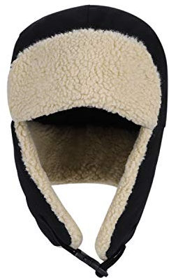 Unisex Fliegermütze Winter Faltbar Wintermütze Kunstfell Winddicht Trappermütze mit Ohrenklappen Fellmütze Russisch Plüsch Skimütze Weich Warm Damenmütze Fahrrad Outdoor Mütze Skifahren Mädchen