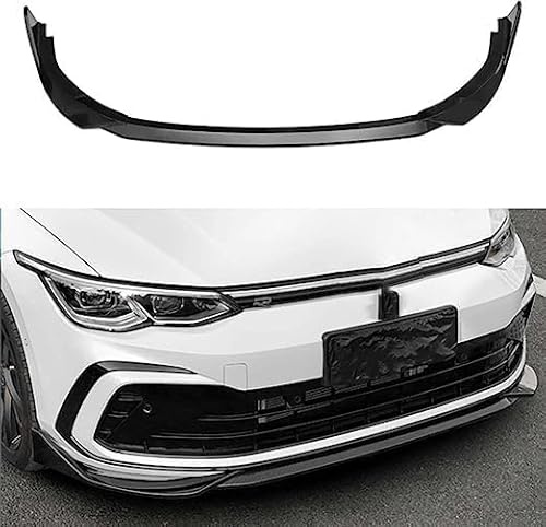 Frontal Alerón Spoiler Labio para VW Golf 8 MK8 GTI GTD GTE R-Line TSI TDI 2020-2022,Parachoques Delantero Labio Divisor Difusor Kit Carrocería