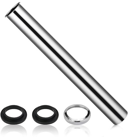 Cieex Universal Tauchrohr für Siphon 300mm, Verlängerung Rohr Abfluss, Röhrensiphon Chrom-1 1/4 Zoll x 32mm - Chrom